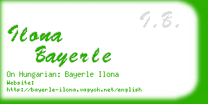 ilona bayerle business card